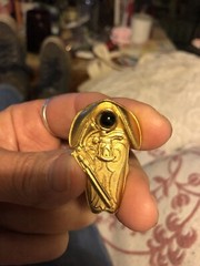 Rare Vintage Six Shooter gun, boot button cover
