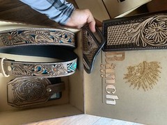 Unisex chinseled western belt 