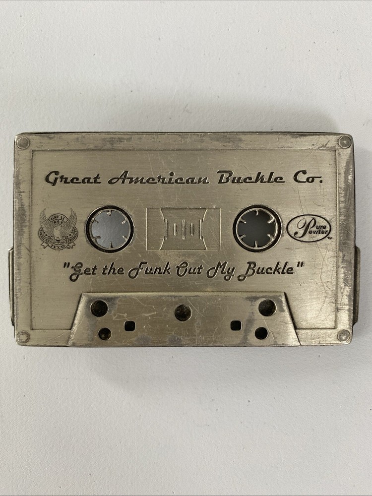 Cassette Belt Buckle “Get The Funk Out My Buckle” Great American Buckle Co.