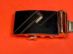 Replacement formal slide style black & copper or rose gold color belt buckle