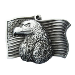 American Eagle USA Flag Western Metal Fashion Belt Buckle