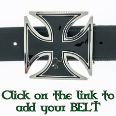 Iron Cross Belt Buckle Rocker Biker Gothic Metal Maltese