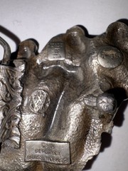 1979 BERGAMOT BRASS WORKS « 3 Men Cycling » T-85 Bicycling Belt Buckle