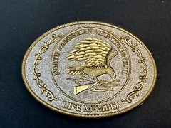 North American Hunting Club Life Member 2-Tone Belt Buckle, Perfect Gift Idea!