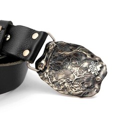German silver belt buckle Raven, Crow belt buckle, Blackbird buckle