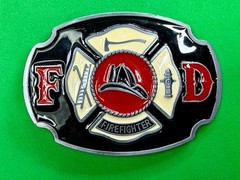 Firefighter Fire Department Fire Engine Fire Brigade Commemorative Belt Buckle