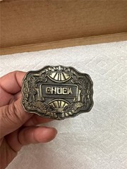 Vintage Oden Brass Name Belt Buckle « Chuck »