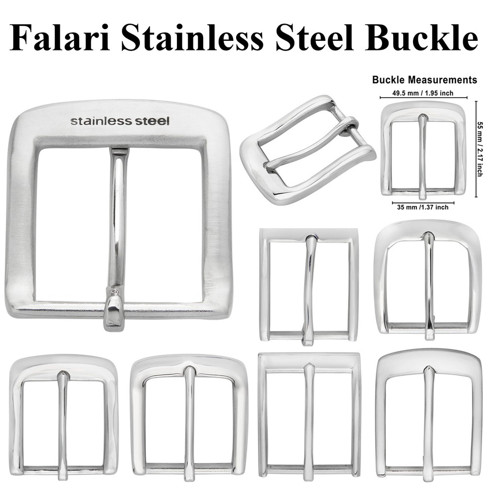 Falari Stainless Steel Replacement Belt Buckle 35mm 1 3/8&Prime; Nickel Free