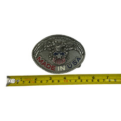 2002 Enchantment Made is USA Eagle and Flag Belt Buckle – America
