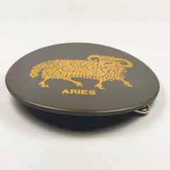 70s Horoscope Astrology Aries Ram Goat Sheep Hippie Belt Buckle