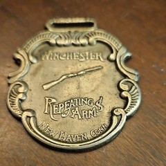 Winchester Metal Western Belt Buckle Antique Finish Silver 1.5in Rifle Logo
