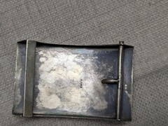 vintage WESTERN buckle belt HANDCRAFTED german silver ALPACA abalone HORSE