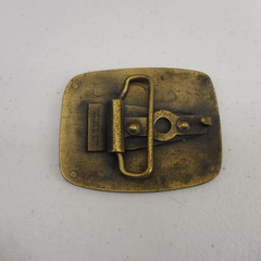 Vintage CB Radio Brass Belt Buckle 10-2 Receiving Well Signal Loud and Clear