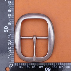 DIY Heavy Strong Center Bar Pin Belt Buckle Silver Plated Fit 40mm Leather Strap