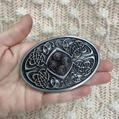 Irish Celtic Knot Belt Buckles for Men Women, Keltic Cowgirls Cowboy Belt Buckle