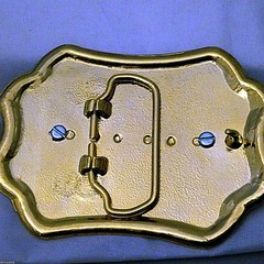 Masonic Symbols Belt Buckle Western Style Black and Gold