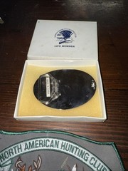 Vintage NAHC life member BELT And Patch North American Hunting Club