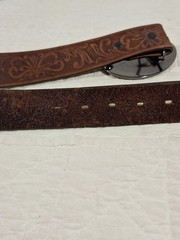 Justin TROPHY BULL Buckle On Genuine Leather Belt