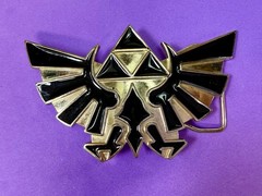The Legend Of Zelda Black Golden Crest Triforce Nintendo Belt Buckle