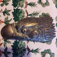 Silver Metal Eagle Head Western Belt Buckle Antique Finish Fits 2in Belt