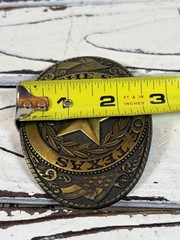 VTG Tony Lama Texas State Series Belt Buckle Solid Brass Lone Star State SEAL