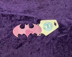 Batman /Batgirl Belt Buckle/ DC Comics / Pink Metal