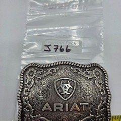 ARIAT Western Filigree Belt Buckle Silver Tone Rodeo Style Men&rsquo;s Cowboy Engraved