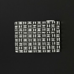 Textured Belt Buckle in Antique Silver with Raised Braid Pattern