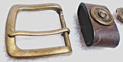 Western Belt Buckle with belt keeper 3 belt posts