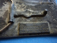 VINTAGE BUDWEISER BEER BOTTLE LABEL BELT BUCKLE