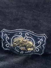 Vintage Western Cowboy Rodeo Horse Belt Buckle – Made in Hong Kong Unbranded