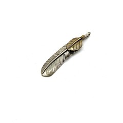 2pcs/Set Brass Charm Feathers Decoration Accessories Jewelry lot