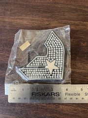 Famous Stars And Straps Belt Buckle Black/ Clear Rhinestones