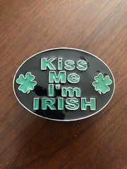 Kiss Me I’m Irish Beer Bottle Opener Funny Metal Unisex Men’s Belt Buckle