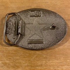 TL&B Texoma Leather & Brass – The State of Texas Flag Star Silver Belt Buckle