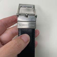Nordstrom Reversible Leather Belt Silver Buckle Classic Size 32