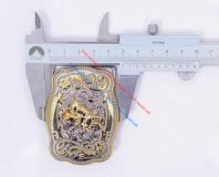 ROCK BULL RIDE RODEO LONG RODEO BIG COWBOY TEXAS WESTERN SHINE BELT BUCKLE