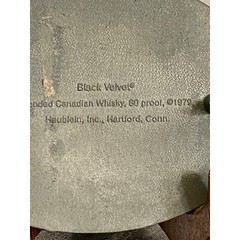 VTG Black Velvet Whisky Oval Belt Buckle Spirit of Pro-Rodeo 4 in X 2.75 in GUC