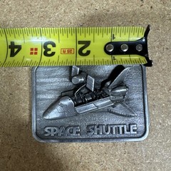 1980 belt buckle NASA Space Shuttle 3.25&Prime; long great condition unused