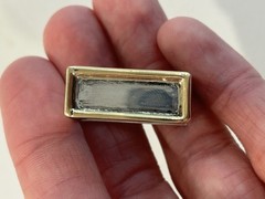 PAT AREIAS 925 Sterling & 18k Yellow Gold Modernist 3 Pc Belt Buckle Set