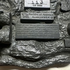 FIREFIGHTERS OF AMERICA 113 Limited Edition Belt Buckle USA Pewter Fire Engine