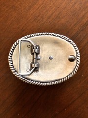 Two Grey Wild Indian Lone Wolf Head Animal Metal Unisex Men’s Belt Buckle