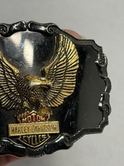 Vintage Harley-Davidson Eagle Belt Buckle OS Silver Gold 3D Biker Americana USA