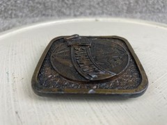 Vintage Schlitz Beer Brewery Advertising Belt Buckle Globe Logo Design