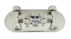 Skateboard Belt Buckles Skateboarders Skateboarding Skeleton Gold Silver Metal