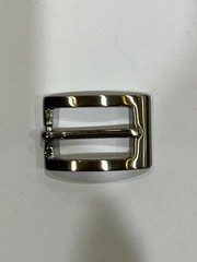 Solid Brass Polished Nickel Belt Buckle Made in Italy Fits 0.98&Prime; Belt Strap