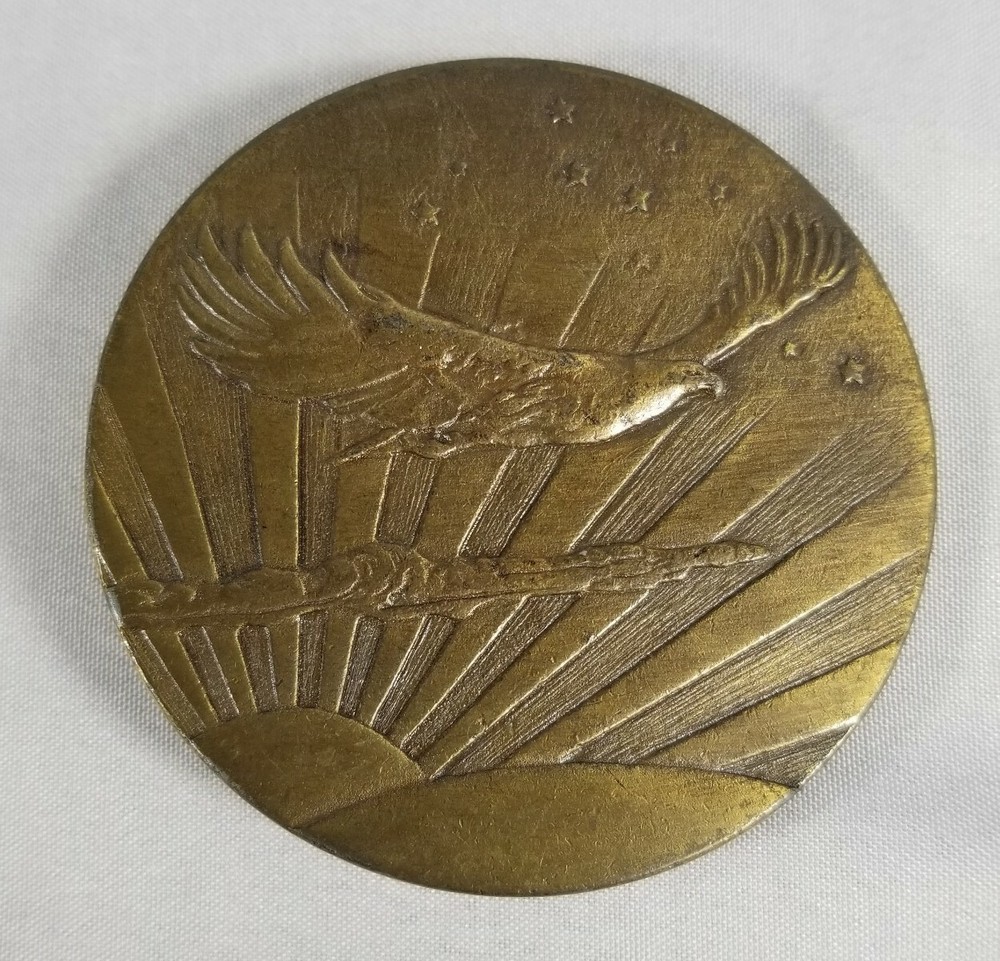 Bald Eagle Flying Into The Sunset Belt Buckle, Stars, Made In The U.S.A, Used