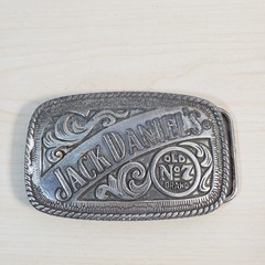 Jack Daniels Belt Buckle Silver Tone Old No.7 Whiskey Western Cowboy Metal 5007