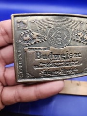 Vintage Belt Buckles Colt Revolvers & 1970s BUDWEISER Lager Beer – Brass Buckles