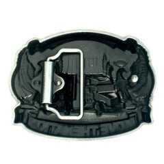 American Trucker Belt Buckle Western Cowboy Truck Motorcyclist (TRK-03)